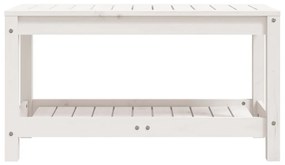 Banco de jardim 82,5x35x45 cm madeira de pinho maciça branco