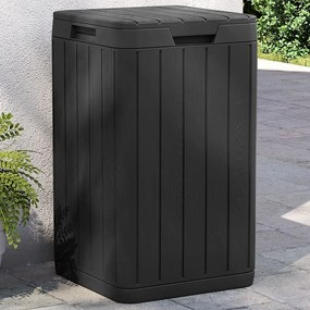 Caixote do lixo de exterior 38x38x65 cm PP antracite