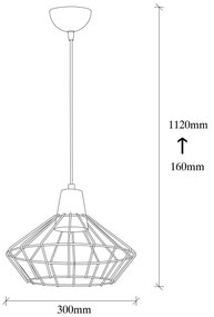 Chandelier Wire – Preto – 30 x 30 cm