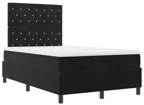Camas Box Spring com Colchão vidaXL Preto 120x200 cm Veludo