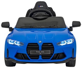Carro elétrico para Crianças BMW M4 12V Rodas Espuma EVA, Assento couro ecológico Azul