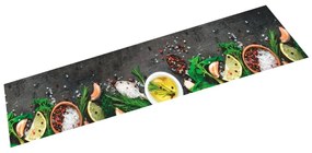 Tapete de cozinha lavável 60x300 cm veludo padrão especiarias
