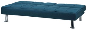 Sofá-cama de 3 lugares em tecido azul ROXEN Beliani