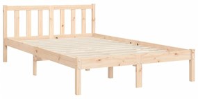 Estrutura de cama com cabeceira 120x200 cmmadeira maciça