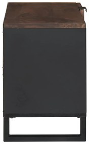Estante de TV – 80 x 31,5 x 46 cm em Madeira Sólida e Madeira de Engen