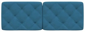 Almofadão de cabeceira 140 cm veludo azul
