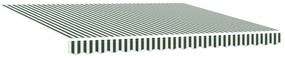 Toldo Retrátil Automático vidaXL Verde e Branco 400x300 cm