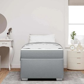 Estrutura da Cama Outros Cinzento-claro 90 x 190 cm tecido