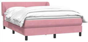 Cama com molas/colchão 140x210 cm veludo Rosa