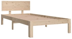 Estrutura de cama solteiro 90x190 cm madeira maciça