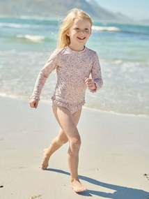 Conjunto de banho anti-UV, para menina rosa-pálido