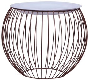 vidaXL Mesa de centro dourada Ø 51 cm