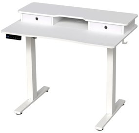 Estante de 6 cubos com guarda-corpo traseiro e kits antitombamento - Branco