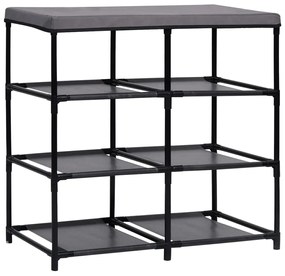 Armário de arrumação com 6 gavetas 55x29x55 cm aço cinzento
