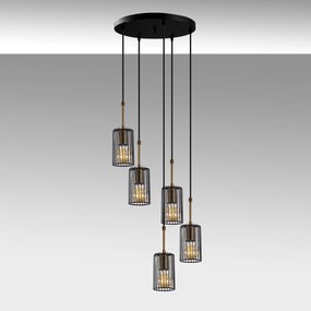 **** Candeeiro de Teto Kemtel – Preto Antique – 34 x 34 x 121 cm

**