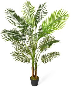 Planta Artificial 1,5 m Palmeira Fenix Falsa Artificial com Pote para Decoração de Escritório Presente Verde para Sala de Estar