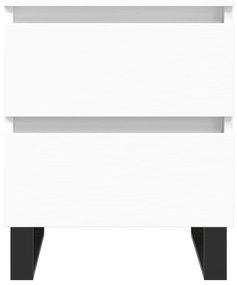 Mesas de cabeceira 2pcs 40x35x50 cm derivados de madeira branco