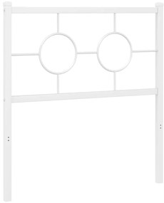Cabeceira de cama 75 cm metal branco