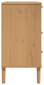 Armário de gavetas SENJA 80x40x80 cm pinho maciço castanho
