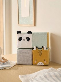 Cubo de atividades de estimulação verde