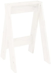 Bancos 2 pcs 40x40x60 cm pinho maciço branco