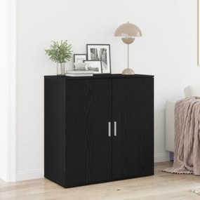 vidaXL Aparador Carvalho Preto 79x38x80 cm Madeira Engenheirada