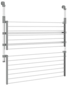 Estendal para varanda 89x25x(60-95) cm alumínio