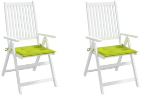 Almofadões cadeiras jardim 2pcs tecido oxford verde brilhante