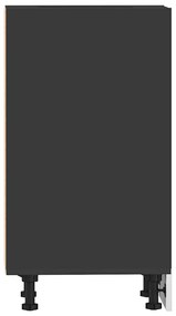 Armário inferior “Riga” 40x44,5x81,5cm derivados madeira preto