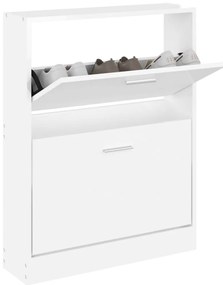 Sapateira 59x17x81 cm derivados de madeira branco brilhante