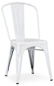 Conjunto 4 Cadeiras de Cozinha e Sala de Jantar TOL, aço, branca