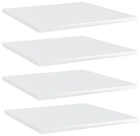 vidaXL Prateleiras para estante 4 pcs derivados de madeira branco