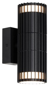 Candeeiro de Parede Exterior Design Preto 2 Luzes IP44 - Boris Design