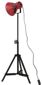 Candeeiro de pé 25 W 35x35x65/95 cm E27 vermelho desgastado
