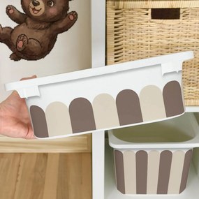 Autocolante para caixa IKEA TROFAST - Arcos castanhos