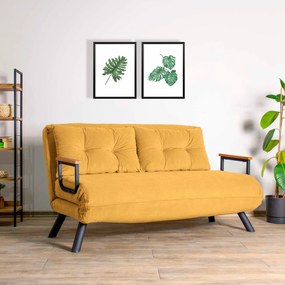 Sofá-Cama 2 Lugares Sando – Mostarda – 50x133x41 cm