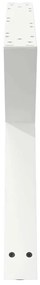 Pés para mesa de centro 2 peças, branco, 70x (42-43,3) cm, aço