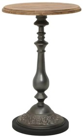 vidaXL Mesa de extremidade madeira de abeto maciça 40x64 cm castanho