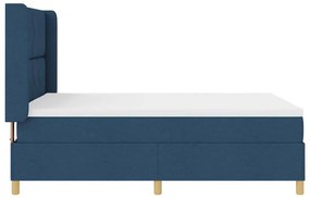 Cama Box com Colchão e LED Azul 140x200 cm Tecido