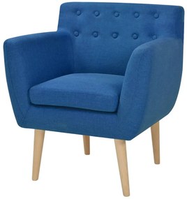 244067 vidaXL Poltrona em tecido azul