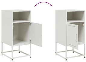 Mesa de cabeceira 36x39x78 cm aço branco