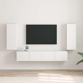 vidaXL Armário de TV de Parede 2 pcs Branco 30 x 31 x 80 cm