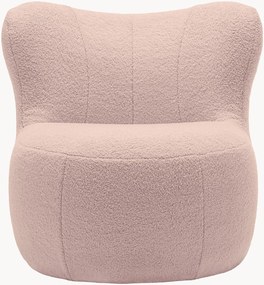 Poltrona estofada freistil173, rosa branco-pérola
