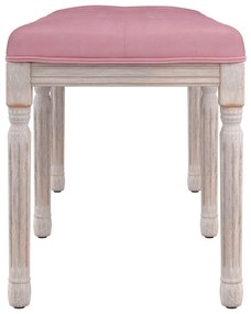 Banco 110x40x49 cm veludo rosa