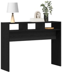 Mesa de Console vidaXL em Carvalho Preto 105x30x80 cm de Madeira de En