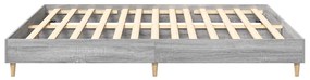 Estrutura de cama sem colchão 160x200 cm sonoma cinzento