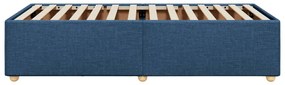Estrutura de cama sem colchão 90x200 cm tecido azul
