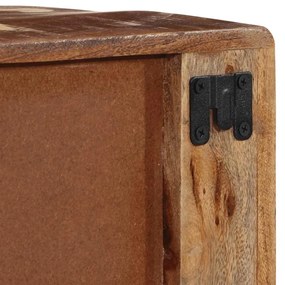 Armário de TV para parede 100x32x25cm madeira recuperada maciça