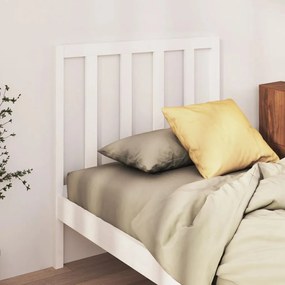 Cabeceira de cama 106x4x100 cm pinho maciço branco