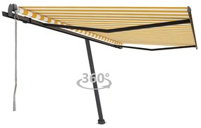 Toldo automático independente 400x300 cm amarelo e branco